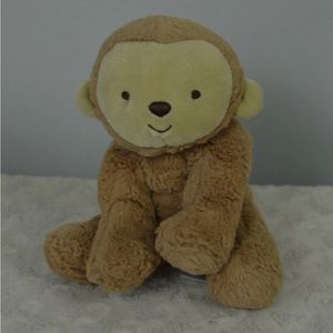 Child of Mine by Carter's Monkey Plush Stuffed Animal Baby Toy Rattle Brown Tan